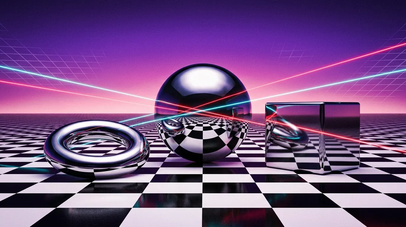 Chrome solids checkerboard