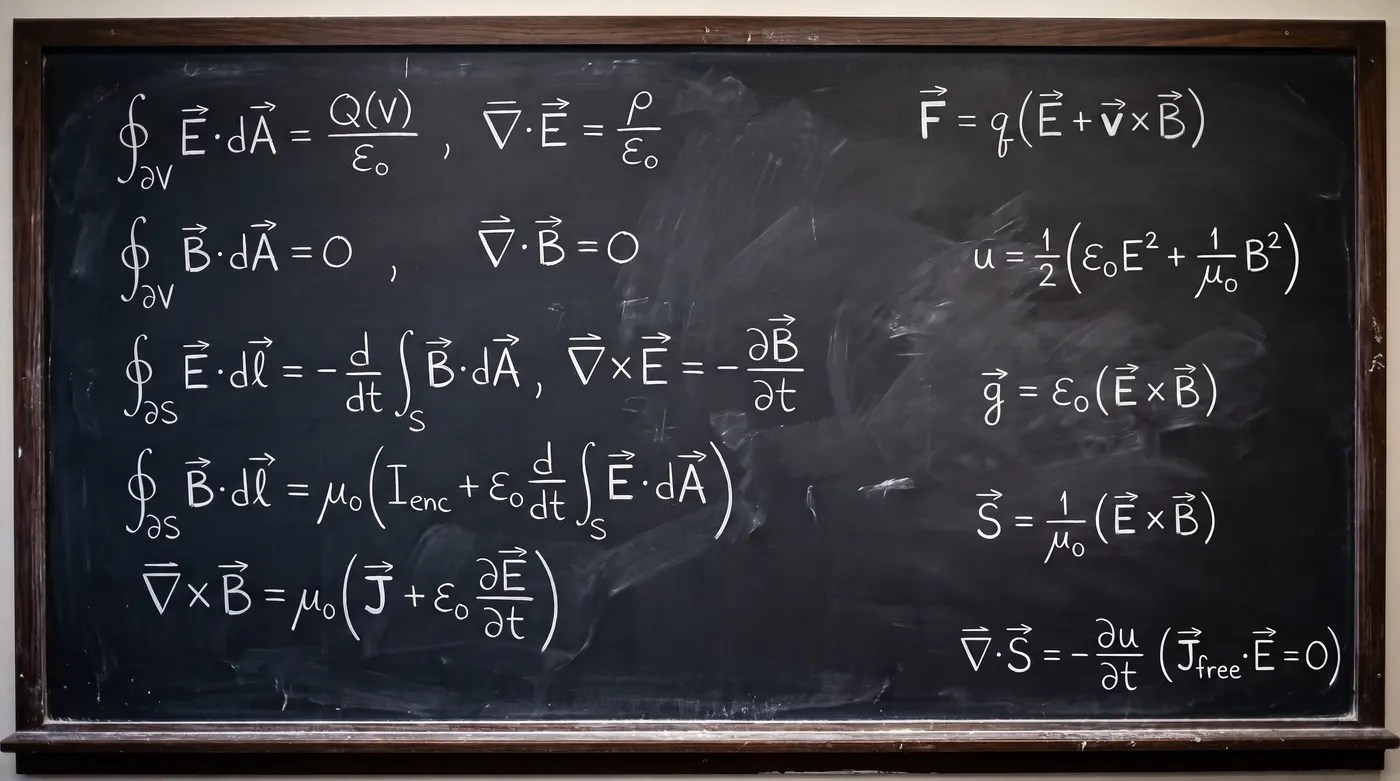 Blackboard maxwell equations