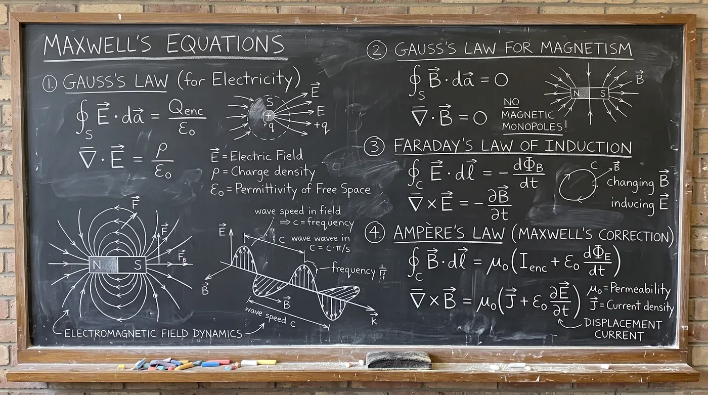 Blackboard maxwell equations
