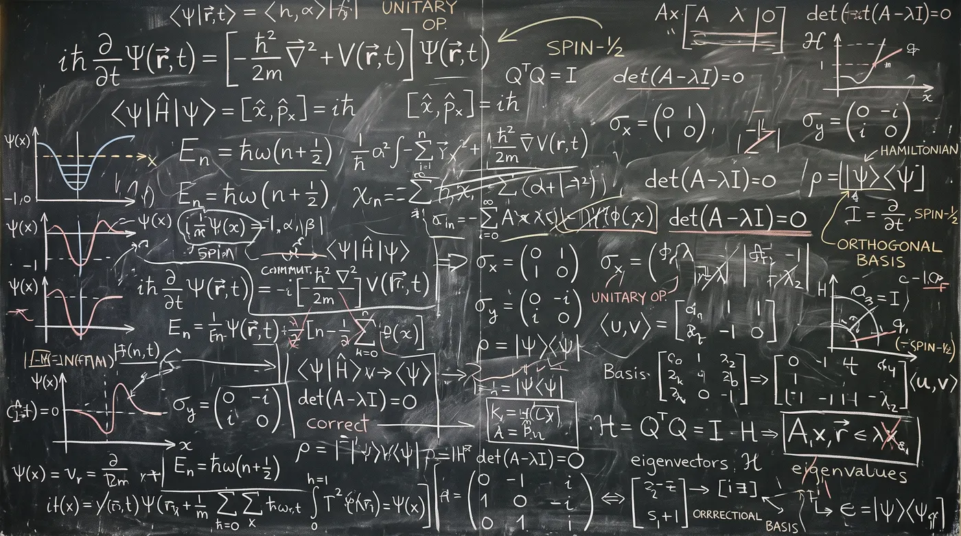 Chalkboard physics algebra