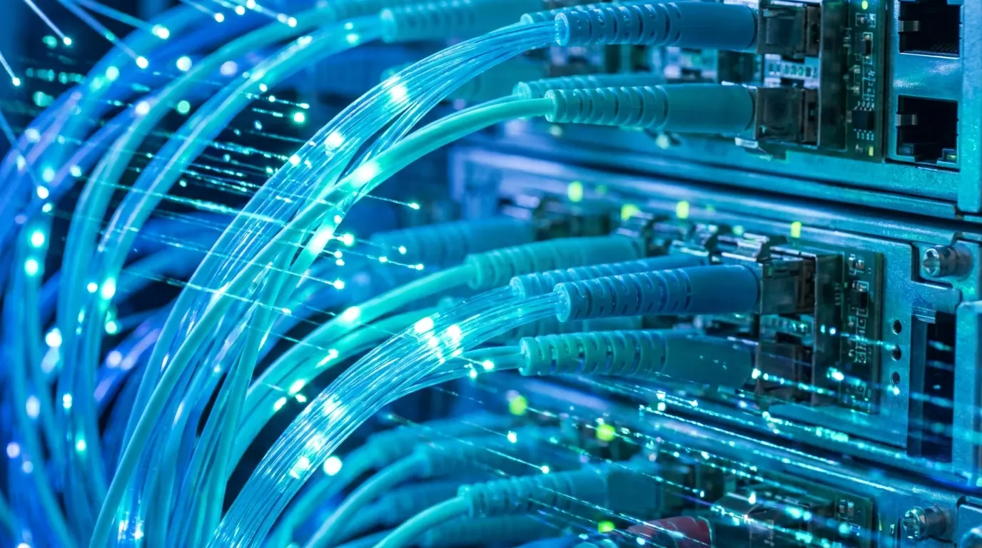 Fiber optic cables transferring