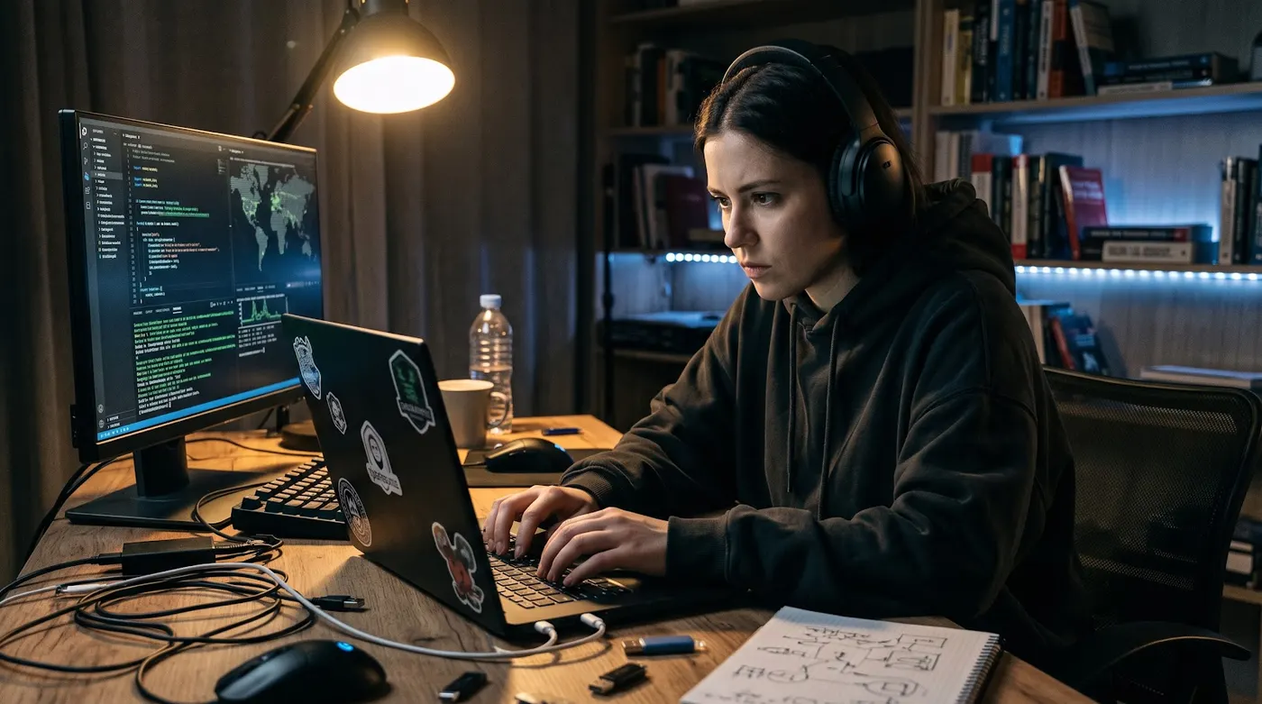 Hacker laptop