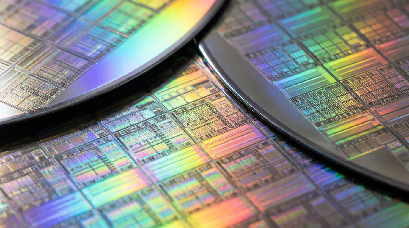 Silicon wafer circuit patterns