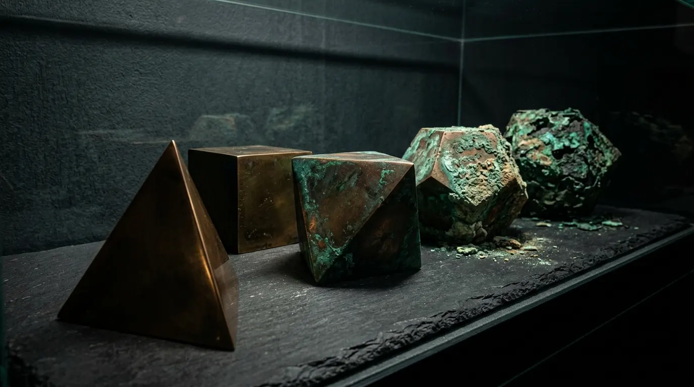 Entropy bronze platonic solids