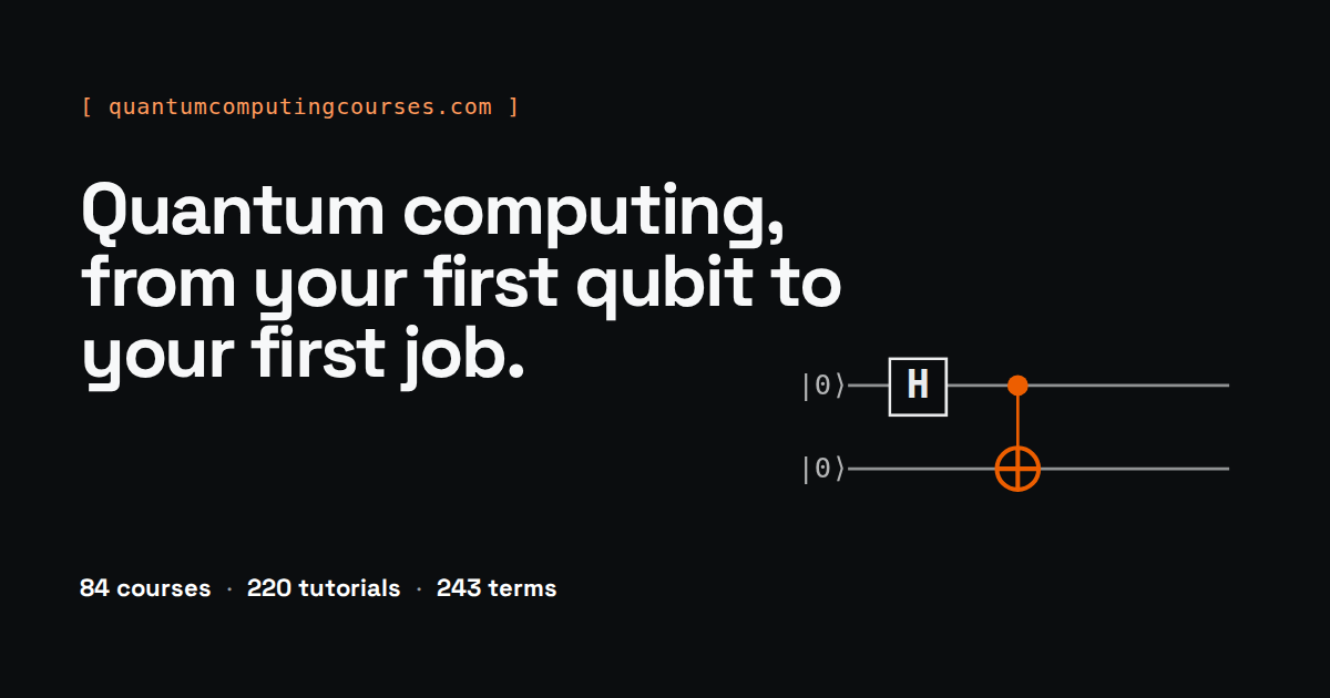 Free Quantum Computing Courses 2026 | QuantumComputingCourses.com