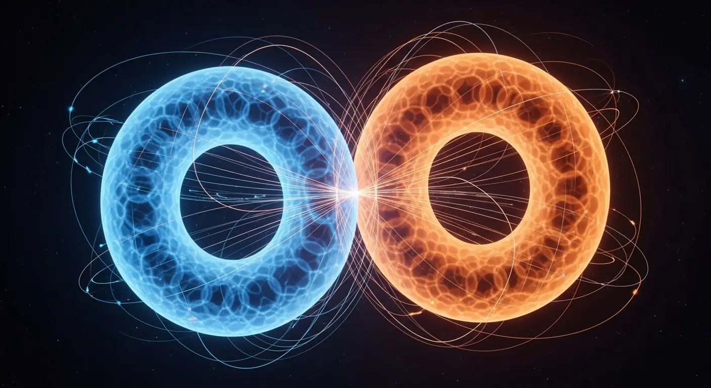 Entangled quantum torus rings representing hybrid quantum-classical machine learning models