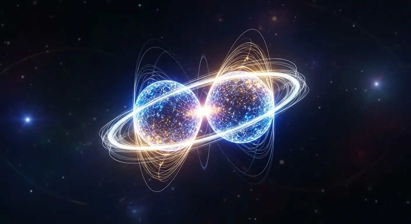 Two entangled qubits with orbital rings - the building block of QAOA quantum circuits