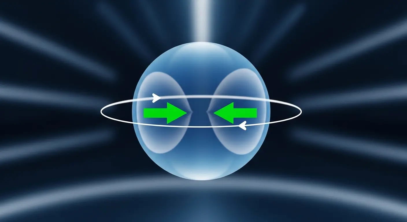 Split qubit sphere showing superposition - the fundamental difference between quantum and classical computing